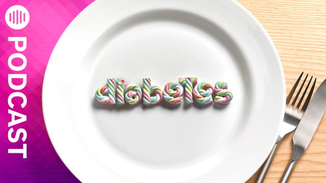 Teller mit dem Wort diabetes