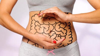 Darm auf Bauch aufgezeichnet