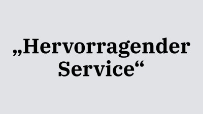 Text "Hervorragender Service"