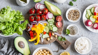 Frisch geschnittenes Gemüse