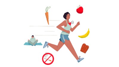 Frau und Mann machen Sport