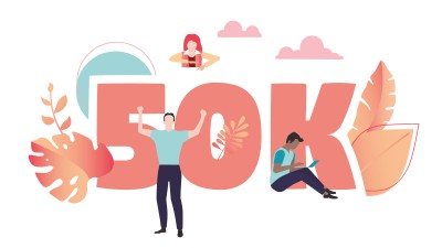 Illustration 50.000 Nutzerinnen und Nutzer