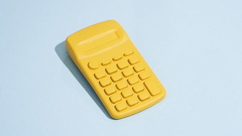 gelber Taschenrechner