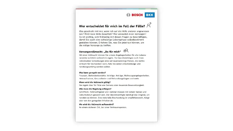 Vorschaubild Flyer Vollmacht